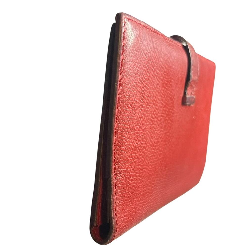 Hermès Bearn Classic Long Wallet Red Leather Gold Hardware 2004 - Picture 14 of 16